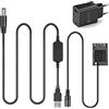 Raeisusp Kit Adattatore USB + DC 8.4V Cavo ACK-E6 + Accoppiatore DR-E6 Completamente Decodificato Batteria Dummy LP-E6 per Canon EOS 5D Mark III II IV 5DSR 7D 60D 70D 80D 6D Mark II