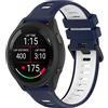 MELEJIA Cinturino in Silicone Compatibile con Garmin Vivoactive 5/Vivoactive 3/Venu Sq 2/Venu 2 Plus/Forerunner 165/Forerunner 245, 20mm Ricambio Cinturino, Regolabile Sportiva Cinturini-Blu Bianco