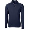 Cutter & Buck Long Sleeve Adapt Eco Knit Quarter Zip Pullover Camicia, Pioppo, S Uomo
