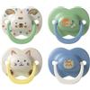 Tommee Tippee Ciuccio Ultimate Fit, 18-36 mesi, confezione da 4, tettarella ortodontica per neonati, design simmetrico, in silicone privo di BPA, collezione Club House