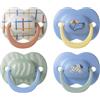 Tommee Tippee Ciuccio Ultimate Fit, 6-18 mesi, confezione da 4, tettarella ortodontica per neonati, design simmetrico, in silicone privo di BPA, collezione Club House
