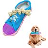 Andiker Giocattolo da masticare per cani - Resistente - A forma di scarpa - Con squeaker per ridurre la noia e consumare più energia - Interattivo (blu)