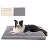 VoltaEcho Cuccia Cane Taglia Media：Cuccia Cane Interno Sfoderabile E Lavabile Pelo Finto Coniglio -Fodera 100% impermeabile - Base Antiscivolo - Ideale per Gabbie E Casa Grigio (90 x 60 x 13 cm)