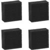 GERUI Spugna filtrante per acquario, a carbone attivo, Bioflow Super, per bioflow 3.0 compact e per bioflow 6.0/Standard/H (nero) (L-4 pezzi)