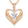 CDE Collana Donna Cuore Regalo Gioielli Donna Pendente Argento S925 Diamante in Moissanite 1-3ct Purezza VVS1 Colore D per Festa Della Mamma Compleanno San Valentino per Lei Mamma Fidanzata Moglie Amica