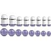DOEARKO Dilatatori per Orecchio 8 Paias O-Ring in Vetro Ear Gauges Tunnel Cilindro Forma Tunnel Expanders Stretchers Body Piercing Gioielli (Viola)