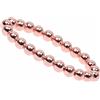 ELEDORO Bracciale da donna elasticizzato - 8 mm di ematite, oro rosa, elegante bracciale elastico di perle, Eine Grösse, Gemma, ematite