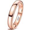 Zakk Anelli da donna e uomo in tungsteno Oro Rose lucido anelli di fidanzamento fedi nuziali 2mm 4mm 6mm (4mm,63 (20.1))