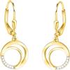 SOFIA MILANI - Orecchini da Donna in Argento 925 - Placcati in Oro e con Pietra Zircone - Orecchino Pendente a Cerchio - E1603