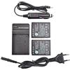 DSTE Confezione da 2 batterie e caricatore rapido Dual USB compatibile con fotocamere reflex digitali Olympus BLH-1 BLH1 EM1 MARK II, OM-D E-M1X, OM-D E-M10 Mark IV