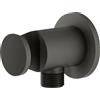 Mariner presa d'acqua in metallo con supporto doccetta rotonda, WLS0300-GR, Arya; Logica; Tao; Uno grafite opaco [Rubinetteria Bagno > Prese d'Acqua]