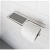 Viverso x add porta rotolo con ripiano, aperto, fisso, VA2202BN, x add nichel spazzolato [Accessori Bagno > Porta Rotolo]