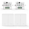 ELLENNE Kit Interruttore Luce Smart WiFi - Ricevitore + Interruttore Wireless, Controllo Remoto Intelligente compatibile con App Tuya e Google Home/Alexa (2 Ricevitori e 2 Interruttori (2 Tasti))