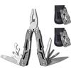 LEVADA PLUS Multitool 14 in 1 in Acciaio Inossidabile con Pinza, Coltello, Cacciavite, Sega e Apribottiglie - Strumento Compatto e Robusto per Campeggio, Escursioni, Sopravvivenza e Uso Quotidiano