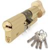 IRONWORX® Spectre Ottone 60mm (giro) / 40mm (chiave) (100mm) Serratura per porta a cilindro europeo di massima sicurezza, approvata dalla polizia, TS007 BSI 3 Stelle con funzione di sblocco di