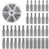 MISIQIMA Set di 36 punte Torx da 25 mm, punte di ricambio con impugnatura esagonale da 1/4, per cacciaviti manuali e trapani (T10/T15/T20/T25/T30/T40)