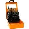 FAST WORLD SHOPPING ® Set 19 Punte Per Trapano Hss Elicoidali Misura Da 1 Mm A 10 Mm Punta Per Forare Legno E Metalli Con Cofanetto
