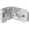 SAYAYO Catenaccio Porta in Legno Serratura Porta Chiavistello, 90 Gradi Lucchetto Hasp per Camera da Letto, Armadio, Cassetto, Acciaio Inossidabile Argento, EMS9K-4