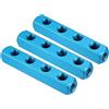 PATIKIL 4 Vie 7 Porte Aria Collettore, 3pz G1/4 Pollici Alluminio Aria Tubo Flessibile Linea Collettore Blocco Separatore Pneumatico Aria Tubo Flessibile Montaggio, Blu