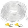 PATIKIL Tubo PVC, 6mm ID x 8mm OD x 5m Tubo Flessibile Trasparente in Plastica con 2 Fascette Stringitubo, Tubi Silicone Gomma per Acquari Industriali Multiuso in Vinile