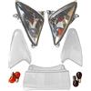 one BY CAMAMOTO KIT GEMME FRECCE anteriori e posteriori colore TRASPARENTE VETRI LISCI compatibile con YAMAHA T-MAX CARENE LAMPADE COMPLETE.
