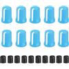 QUARKZMAN 10Pz Manopole Potenziometro D-Shaft Sostituzione Gomma Manopola Controllo Potenziometro Sostituzione Tappo Asta Spinta Per DJ Controller Mixer Console (Azzurro Chiaro Bianco)