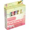 folia Acrylic Pouring Set II Pastell, con 5 colori da 60 ml e 1 tela da circa 15 x 15 cm, colori acrilici con mezzo incorporato