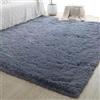 YNNHUDEEP Tappeto Salotto Moderno Shaggy,Tappeto a Pelo Lungo,lavabile, antiscivolo, morbido, per soggiorno, camera da letto, cameretta dei bambini, 120 x 160 cm (grigio)