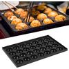 Dropfree 28 Fori 4 Cm Takoyaki Piastra Riscaldante Antiaderente Cuocere a Casa Takoyaki Takoyaki Piastra Solo Takoyaki Piatti in Alluminio