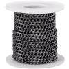 Sparkeads Catena barbazzale in alluminio da 10 m, 5 x 3,5 x 1 mm, per gioielli, collane, orecchini, bracciali, gioielli fai da te, artigianato, con bobina, canna di fucile