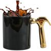 ZONSUSE Mug Creativo con Manico a Martello, Tazza Divertente in Stile Meccanico, Tazza da Colazione Originale, Idea Regalo per Uomo, Papà, Colleghi e Amanti del Fai da Te 350ml (Martello D'oro)