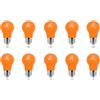 ZFQ Confezione da 10 lampadine LED colorate da 3 W, a forma di lampadina E27, lampadine colorate, AC220 V, arancione, per feste, Halloween, matrimoni, Natale, bar, decorazione natalizia
