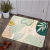 KIMODE Tappeto lavabile, 60 x 90 cm, antiscivolo, per interni, soggiorno, stampa botanica verde, tappeto per camera da letto, piccolo tappeto morbido a pelo corto, tappetino da bagno o comodino,