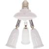 Tyenaza Splitter Adattatore Portalampada E27 a 3 Teste con Angoli Regolabili, Uso Interno Ed Esterno Per Plafoniera O Lampada