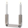 Situér Milano Lumiér Porta Candele da Tavolo 17x12cm di Design in Acciaio Cromato con Piega Brevettata - Candelabro Centrotavola Minimal e Moderno Made in Italy