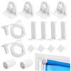 GZRXIOUS Set di 2 supporti a rullo bianchi per finestre, 17 mm, Supporti per Tende a Rullo, di ricambio per tenda avvolgibile oscurante per Tapparelle, Persiane