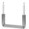Situér Milano Lumiér Porta Candele da Tavolo 25x12cm di Design in Acciaio Cromato con Piega Brevettata - Candelabro Centrotavola Minimal e Moderno Made in Italy