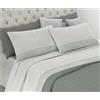Riad Arredo Set Completo Letto in Flanella 100% Caldo Cotone Antipalline - Completo Lenzuola Morbide - Made In Italy (Pernice Verde, Matrimoniale)