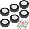 MOUJUCHI Luci Armadio,6PCS Luce a Batteria Lampada con con Telecomando Vetrine per Armadietto, Scale, Cucina, Corridoi, Camera