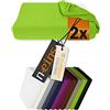 npluseins Confezione da 2 federe con angoli per cuscino cervicale, 959.1234, S, 30-35 x 45-50 cm, verde mela
