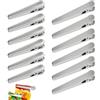 KQDRAVINE 12 Pezzi Clip Sacchetti, Molletta Metallo, Fermagli per Sacchetti 6 Grandi & 6 Piccoli Clip Alimentari in Acciaio Inox, Molletta Richiudibile, Fermaclip Sacchetti per Cucina, Caffè, Pane, Campeggio