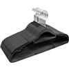 ABHENG Grucce in plastica, 20 Pezzi, Durevole,robuste, resistenti, Salvaspazio, Antiscivolo, Gancio girevole 360°, Ideato per T-shirt, Cappotti, Abiti, Camicette, Pantaloni, Giacca,Nero, APY0320B