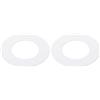 PATIKIL 2 Pezzi Cerchio di Finitura 2.8 OD 1.57 ID Bianco Opaco | per Copertura Luce a Incasso, per Illuminazione a Incasso, Cerchio Circolare, in Metallo