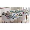 ABAKUHAUS Natale Tovaglia, Natale tradizionale scandinavo, Rettangolare per Sala da Pranzo e Cucina, 140 x 240 cm, Verde Bianco Multicolore