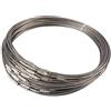 NBEADS Platinum Acciaio a 100 Fili, con Cavo di Collana in Ottone con Tappo a Vite Nice per Gioielli Fai da Te, 44,5 cm; 1 MM; Chiusura: 12 x 4 mm