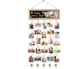 Toyzy Cornici Foto Multiple da Parete, DIY Portafoto da Parete Multiplo con 30 Piccole Mollette Appendi Foto, Bacheca Foto Personalizzata Idea Regalo per la Casa Anniversario Matrimonio e Regalo