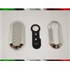 Car Passion COVER CHIAVE GUSCIO + TASTI TASTINI IN GOMMA COMPATIBILE CON FIAT 500 GRANDE PUNTO EVO BRAVO PANDA 500L LANCIA Y YPSILON MUSA DELTA SCOCCA ARGENTO + Video Tutorial Esplicativo Per Il Montaggio