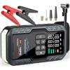 Wonsidary Booster Avviamento Auto 7000A con Compressore 160 PSI, 27000 mAh, Avviatore di Emergenza per Auto 12V Benzina & fino a 8.0L Diesel,600 Lumen LED, Kit di Emergenza Portatile per Viaggi