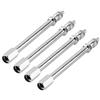 Akozon tire valve stem extenders + Estensione della valvola del pneumatico | 4Pcs 100mm Adattatore ruota per asta di estensione della valvola della gomma cromata per camion auto camion Van argento