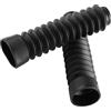 Akozon 1 Paio di Ghette per Forcella Moto, in Gomma, per Forcella e ammortizzatori, Protezione Antipolvere Anteriore, 205 x 42 mm, Colore: Nero